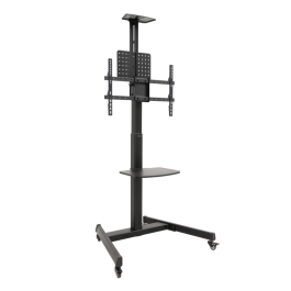 TooQ FS1184M-B Soporte de Suelo con Ruedas Inclinable y Giratorio para TV 37-70" hasta 70kg VESA 600x400 Negro, con bandejas Precio: 136.79000027. SKU: B1JMTLD4QT