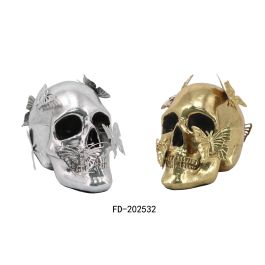 DKD Home Decor Figura Decorativa Glam Calavera Resina Dorado Plateado para Hogar - Pack de 2 Figuras Surtidas - 10.5x11.5x16.5 cm Precio: 22.58999941. SKU: S3039521