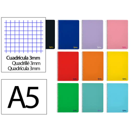 Liderpapel Cuaderno Espiral A5 Smart Tapa Blanda 80 Hojas 75gr Cuadro 3mm Margen Colores Surtidos Precio: 13.9513. SKU: B14YX55X86