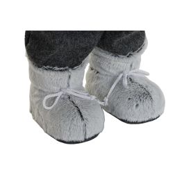 DKD Home Decor Figura de Navidad Fantasía Rosa Gris 34x83x45 cm para Decoración en Poliéster, PVC y Madera