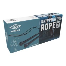 Umbro Cuerda de Saltar 2.8 m - PVC/PP, Color Negro, Deporte y Fitness