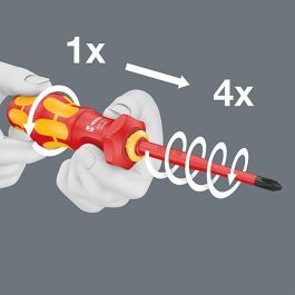 Wera 05006640001 Juego Destornilladores Kraftform Kompakt Turbo i 1 TIE, 16 piezas, con funda de transporte