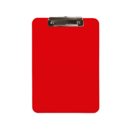 Q-connect Portanotas Plástico DIN A4 Rojo 2,5mm