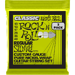 Ernie Ball Cuerdas Eléctrica Slinky Classic de Níquel Puro 10-46 Tripack (3 unidades)