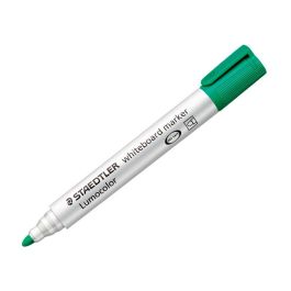 Rotulador Staedtler Lumocolor 351 Para Pizarra Blanca Punta Redonda 2 mm Recargable Color Verde Claro 10 unidades