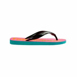 Chanclas para Mujer Havaianas Top Logomania Azul Rosa Chanclas para Mujer Havaianas Top Logomania Azul Rosa