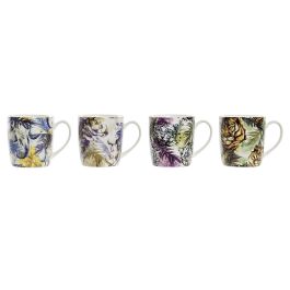 DKD Home Decor Mug Tropical Porcelana New Bone Multicolor 400ml 8.5 x 9.2 x 12 cm (12 Unidades) Precio: 23.50000048. SKU: B1HGPYP96X