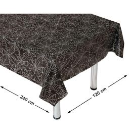 Mantel Halloween Negro con Diseño de Telarañas 120x240 cm - Decoración para Fiestas Precio: 1.49999949. SKU: B18VVFPQEX