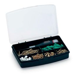Terry Organizador con tapa 7 divisiones fijas 17,5x12,2x3 cm Polipropileno Negro