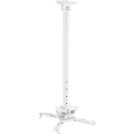 Vivolink Soporte de Techo para Proyector Pro, Inclinable, Ajustable 74.5-114.5cm, Carga Máx. 35kg, Brazos 130-470mm, Blanco