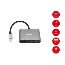 EQUIP ADAPTADOR USB-C 5IN1 HDMI 4K VGA USB 3.0 TIPO A + USB-C CARGA 100W Precio: 21.6900002. SKU: B127WXZ5VY
