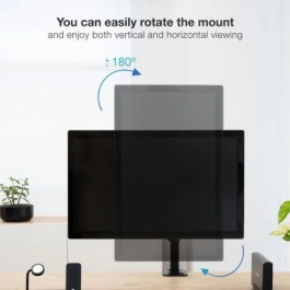 TooQ Soporte de Mesa para Monitor DB1801TN-B Giratorio Inclinable para Pantallas de 17 a 32 Pulgadas hasta 8kg Negro