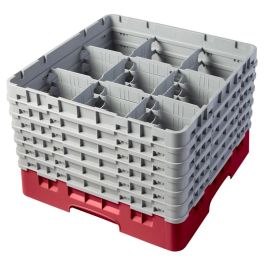 CAMBRO - 9S318-110 - Cesta de lavado 9 comp. 1 altura - 14,8 cm Ø máx. - alt. máx. 9,4 cm - 50 x 50 x 14,3 cm - Negro Precio: 46.58999972. SKU: B1DFAYS2RX