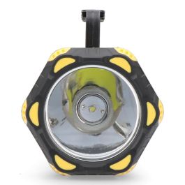Edm Linterna de mano led recargable 3 puntos de luz, 17h autonomía, cuerpo de goma, asa rotativa 180°, incluye función power bank Edm Linterna de mano led recargable 3 puntos de luz, 17h autonomía, cuerpo de goma, asa rotativa 180°, incluye función power bank