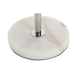 DKD Home Decor Lámpara Sobremesa Glam Plateado Transparente Hierro Cristal Marmol 18 x 60 x 32 cm