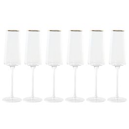 Copa Basicos DKD Home Decor Transparente Dorado 6.5 x 25 x 6.5 cm Set de 6 Precio: 40.49999954. SKU: B192SED7JX
