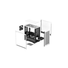 Caja de PC sin fuente de alimentación - DEEPCOOL CH370 (Blanco) - Mini torre - Formato Micro-ATX