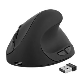 TNB ERGO LINE - Minirratón inalámbrico ergonómico vertical recargable - negro Precio: 25.4999998. SKU: B14742TJX2