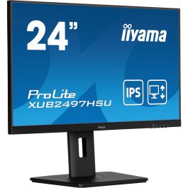 iiyama ProLite XUB2497HSU-B2 Monitor 24" 1920x1080 FHD IPS 1ms 100Hz USB-Hub HDMI DP Altavoces Pivot Negro