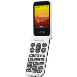 Doro L30 Teléfono Móvil Concha 4G con Pantalla 2.8" y Cámara 2MP, SIM Única, Batería 1150 mAh, Rojo/Blanco