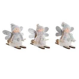Figura Navidad Fantasia DKD Home Decor Blanco Gris 8 x 10 x 12 cm (3 Unidades) Precio: 11.49999972. SKU: B1EXMHFK3S