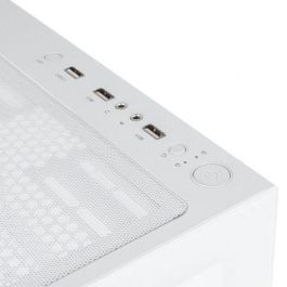 NOX NXHUMMERVSNWH Carcasa PC Hummer Vision Midi Tower Blanca con Doble Cristal Templado, compatible ATX/Micro ATX y hasta 5 Ventiladores