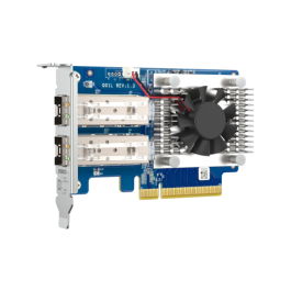 QNAP Tarjeta de expansión de red QXG-10G2SF-NXE, 2 puertos SFP+ 10GbE, PCI Express, compatible con Windows, Linux, Windows Server