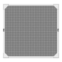 Schellenberg Mosquitera con marco magnético blanco 120x120cm, fibra de vidrio, montaje sin taladrar, 8mm de profundidad