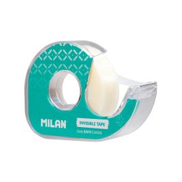 Milán Cinta Adhesiva Invisible Mate Verde 19 mm x 33 m con Dispensador