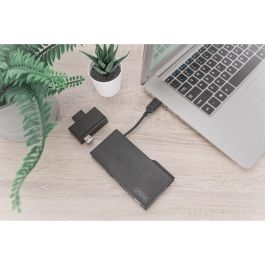 Digitus Docking Station Travel USB 3.0/3.2, HDMI/VGA, Lector SD/MicroSD, Ethernet, 4K, Color Negro