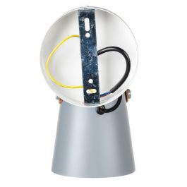 Aplique "Evelynn" SKD-W001-G Negro/Blanco/Gris y Madera con Detalle de Cuero