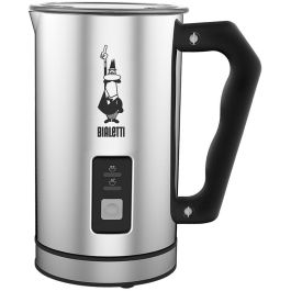 Bialetti MK01 Espumador de Leche Automático de Acero Inoxidable - Funciones Caliente y Fría 115/240 ml