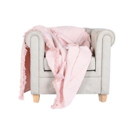 Plaid Basicos DKD Home Decor Rosa Blanco 260 x 0.2 x 160 cm (2 Unidades) Plaid Basicos DKD Home Decor Rosa Blanco 260 x 0.2 x 160 cm (2 Unidades)