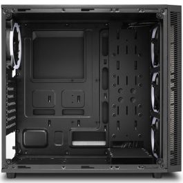 Sharkoon Caja TG4 RGB ATX con 2x USB 3.0, Ventiladores 120mm, Vidrio Templado, Negro