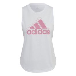 Camiseta de Tirantes Mujer Adidas AEROREADY Blanco 43,5