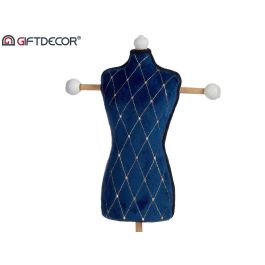 Maniquí Portajoyas de Terciopelo Azul con Diseño de Rombos - Giftdecor 12x40x24 cm (6 Unidades) Maniquí Portajoyas de Terciopelo Azul con Diseño de Rombos - Giftdecor 12x40x24 cm (6 Unidades)