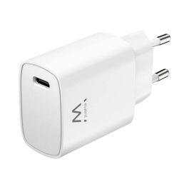 Ewent EW1320 Cargador USB-C 20W con Power Delivery para iPhone 12 y dispositivos Android, carga rápida