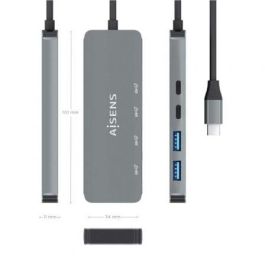 Hub USB Tipo-C Aisens A109-0694/ 2xUSB/ 2xUSB Tipo-C/ Gris Hub USB Tipo-C Aisens A109-0694/ 2xUSB/ 2xUSB Tipo-C/ Gris