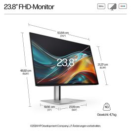 HP Monitor 23.8" 724PF Serie 7 Pro, Full HD IPS 100Hz, 5ms, Negro/Plata
