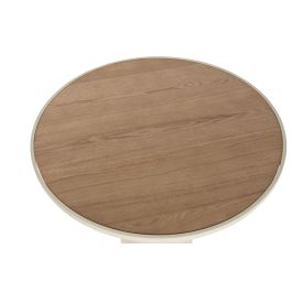 Mesita Auxiliar Moderno DKD Home Decor Natural Beige 75 x 75.5 x 75 cm Mesita Auxiliar Moderno DKD Home Decor Natural Beige 75 x 75.5 x 75 cm