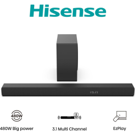 Hisense HS3100 Barra de Sonido 3.1 Canales 480W Negro con Subwoofer Inalambrico Precio: 148.50000033. SKU: B194AFVXN5