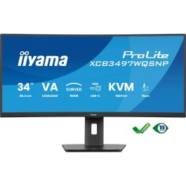 Iiyama Monitor Curvo 34" XCB3497WQSNP-B1, UltraWide Quad HD (3440x1440), VA, 1500R, 120Hz, 95W USB-C PD