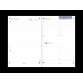 Oxford Dp Agenda Anual Minimal Cosida A5 320 Hojas Negro 2026