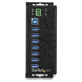 StarTech Hub USB 3.0 Industrial de 7 Puertos 7PT IND. USB3 HUB con Adaptador de Corriente y 5Gbps