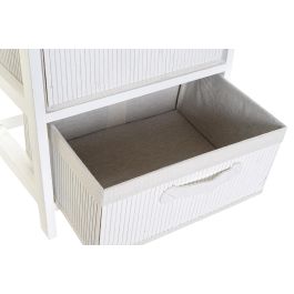 DKD Home Decor Cajonera Basicos Blanco 32 x 45 x 42 cm 2 Cajones