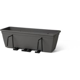 Kit macetero con gancho metálico, reserva de agua y espaciador de desagüe - GARDEN ID Smart - Antracita 50 cm Kit macetero con gancho metálico, reserva de agua y espaciador de desagüe - GARDEN ID Smart - Antracita 50 cm