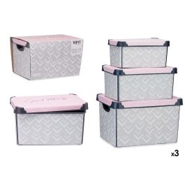 Kipit Set 3 Pzs Cajas Plástico Vibes Estampado 39 x 29 x 23,5 cm Precio: 11.58999952. SKU: S3611190