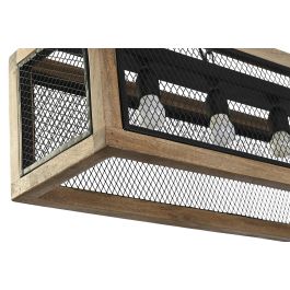 DKD Home Decor Lámpara Techo Loft Marrón Negro Mango Hierro E27 25 x 25 x 100 cm