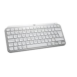 Logitech MX Keys Mini Teclado Inalámbrico Gris Pálido - Teclas Esféricas Cóncavas, Retroiluminación Inteligente, Bluetooth
