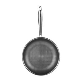 Inde - Sartén para inducción de acero Triplex, 22 cm de diámetro, dimensiones: 24 x 42 x 4.3 cm (6 Unidades)